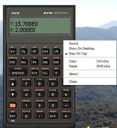 HP42s calculator